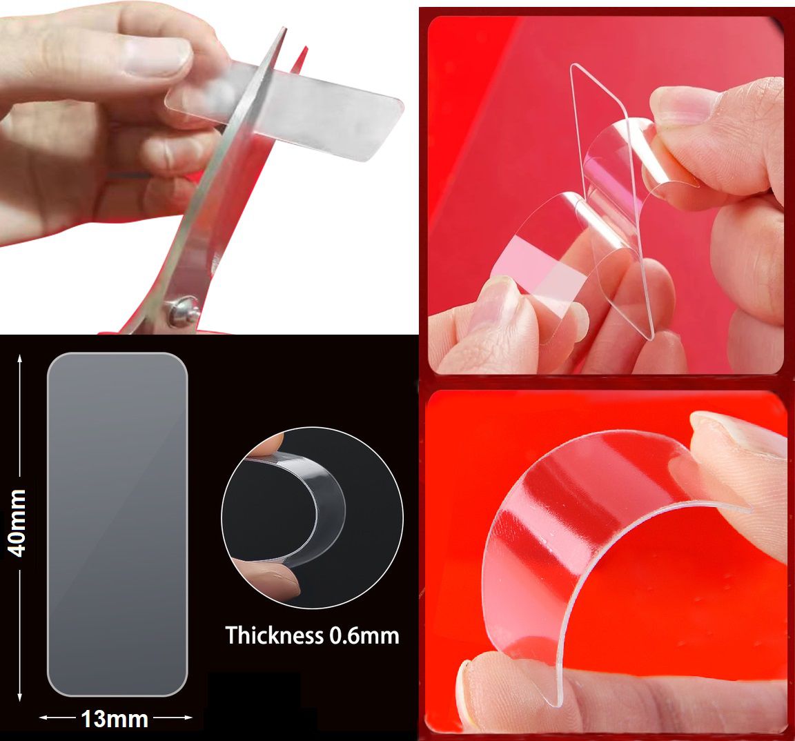 Adhesivo Transparente 40x13mm